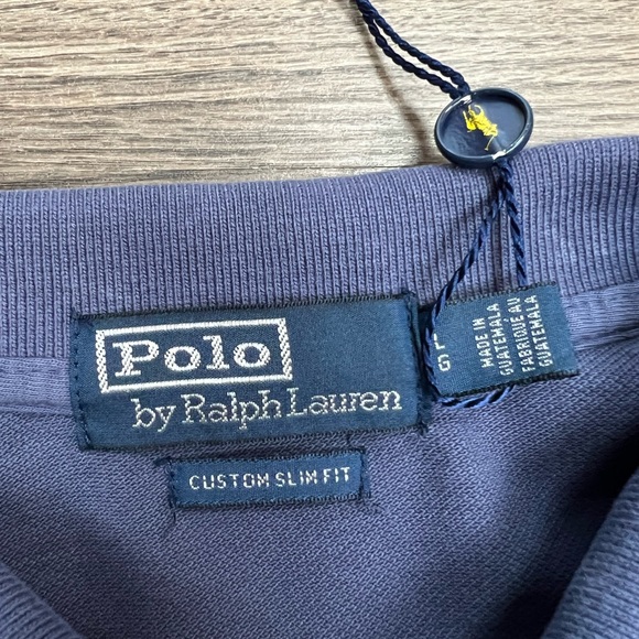 Polo Ralph Lauren NWT Navy Blue Distressed Polo Shirt L - Picture 8 of 8